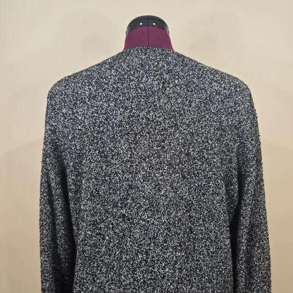 Women's LOFT Black & White Open Front Sweater Cardigan | Size Large - Picture 7 of 10